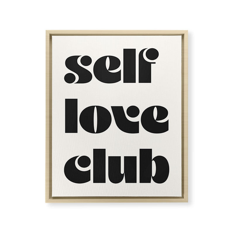 "self love club" Framed Canvas Print