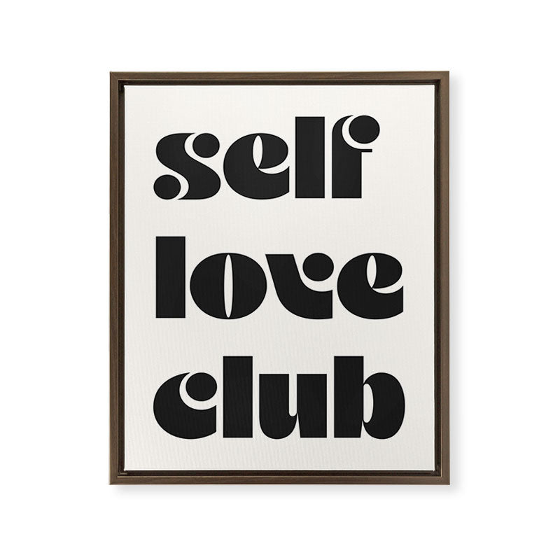 "self love club" Framed Canvas Print