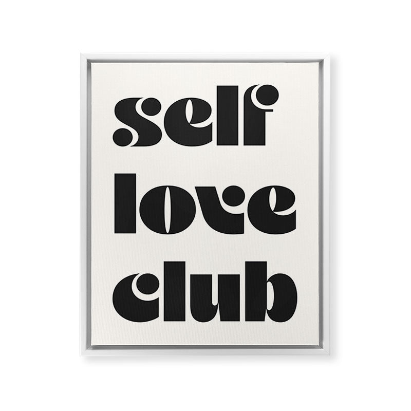 "self love club" Framed Canvas Print