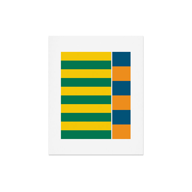 1970s Retro Stripes Art Print