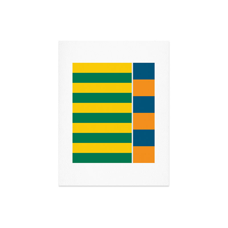 1970s Retro Stripes Art Print
