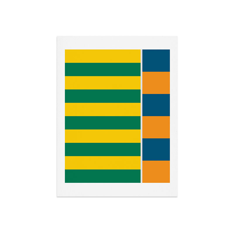1970s Retro Stripes Art Print