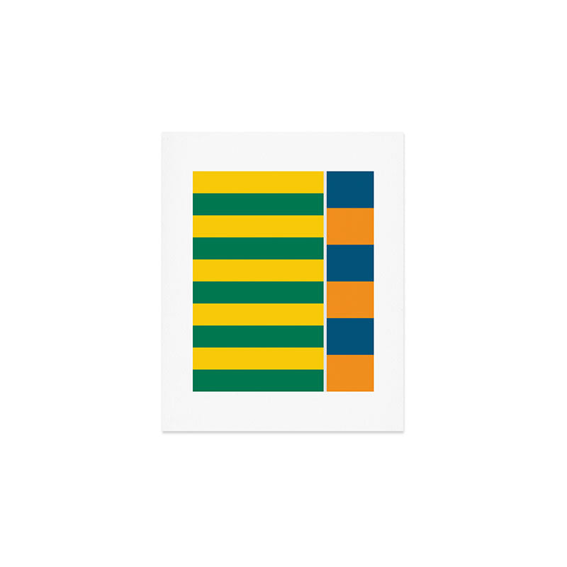 1970s Retro Stripes Art Print