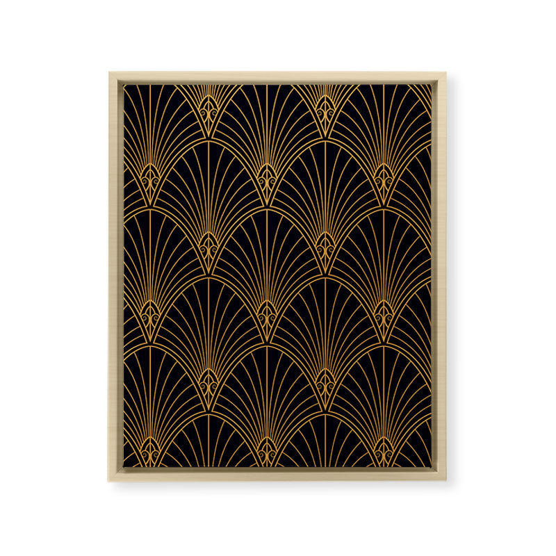 1920s revival Framed Canvas Print