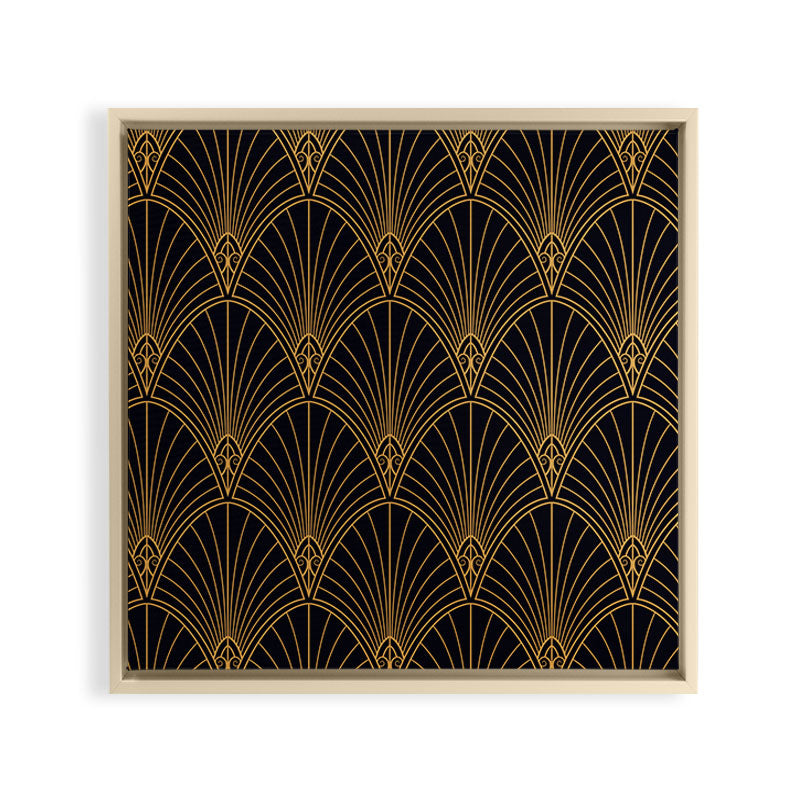 1920s revival Framed Canvas Print