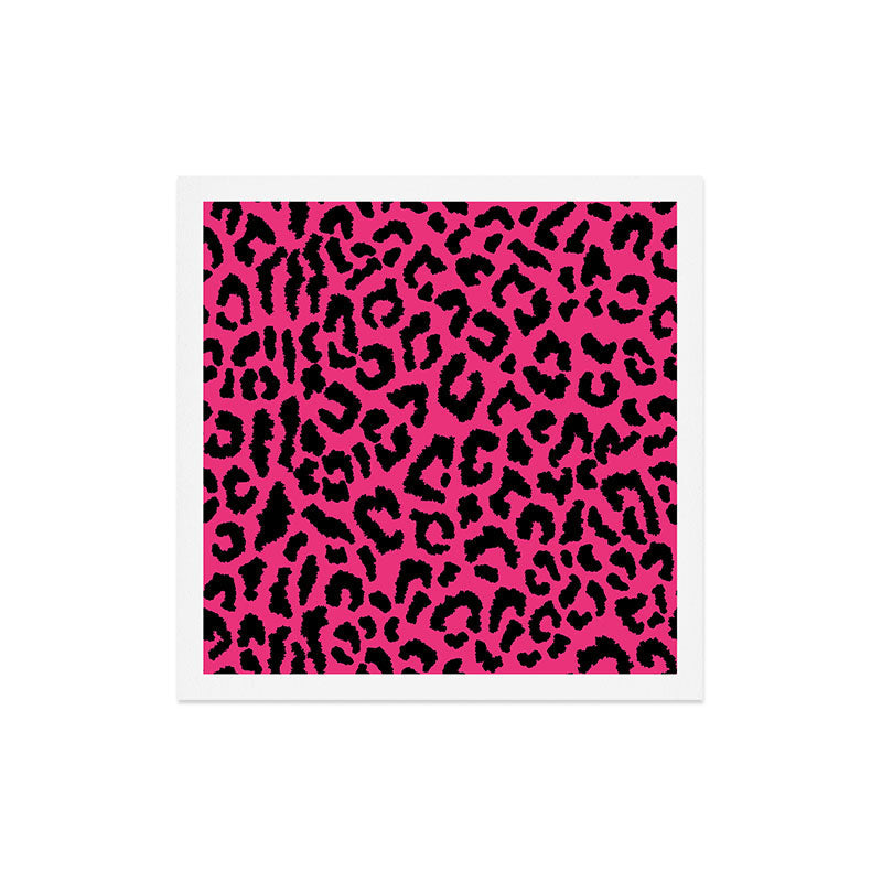 2000s leopard-black on hot pink Art Print