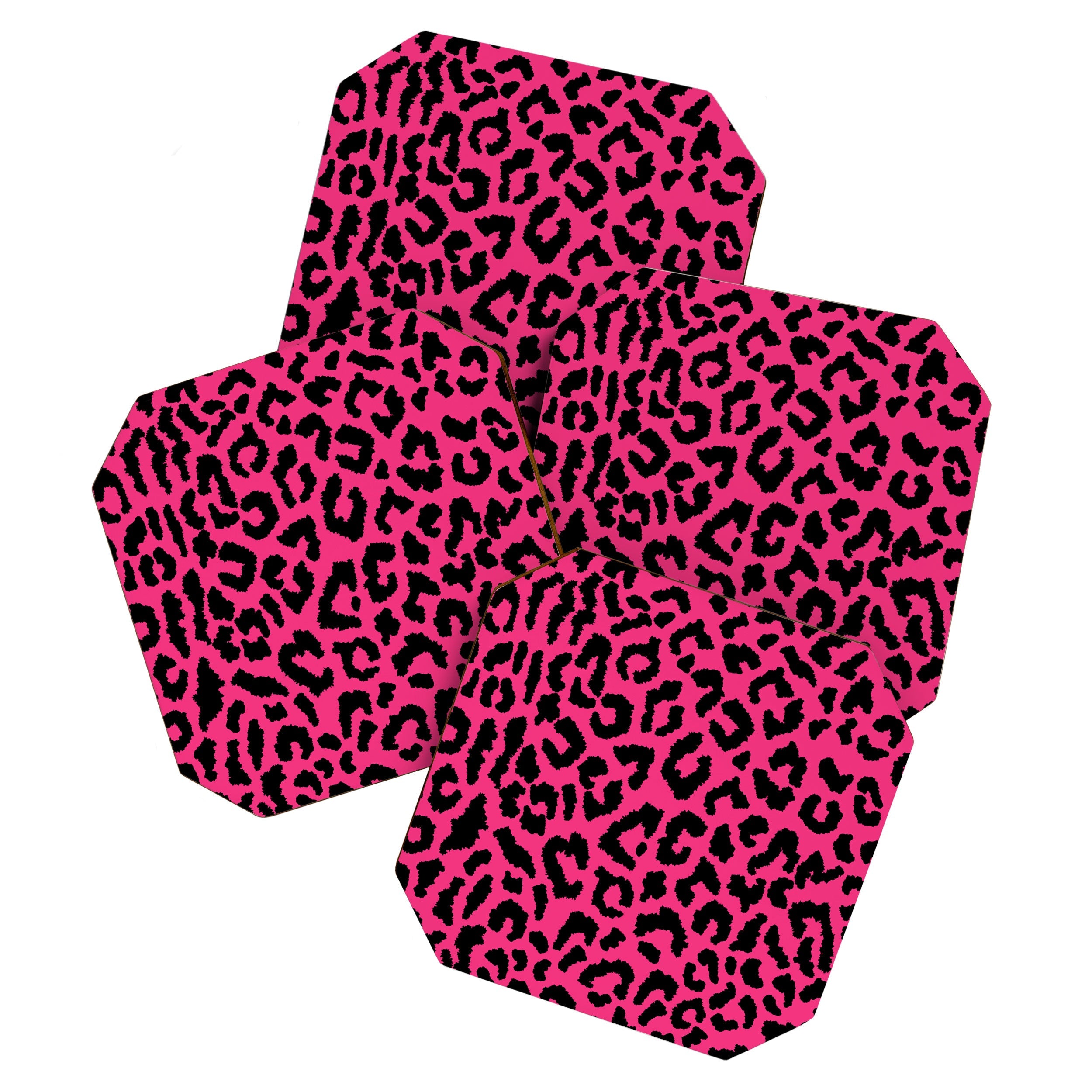 2000s leopard-black on hot pink Coaster