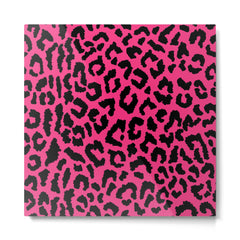 2000s leopard-black on hot pink Metal Print