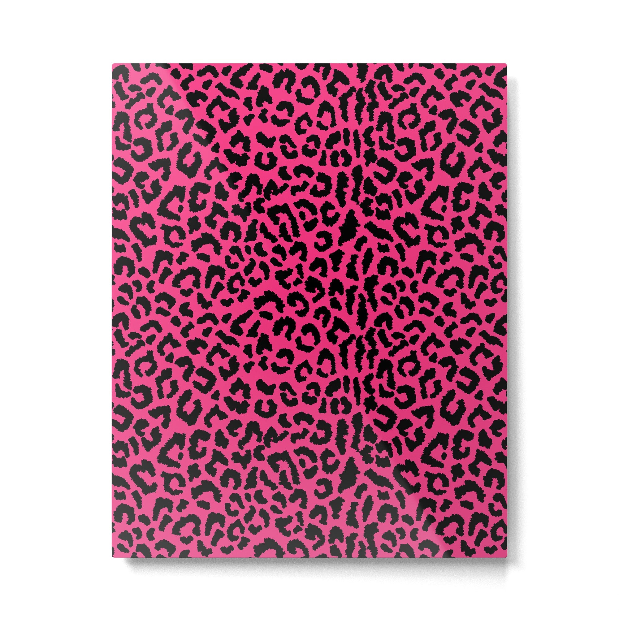 2000s leopard-black on hot pink Metal Print