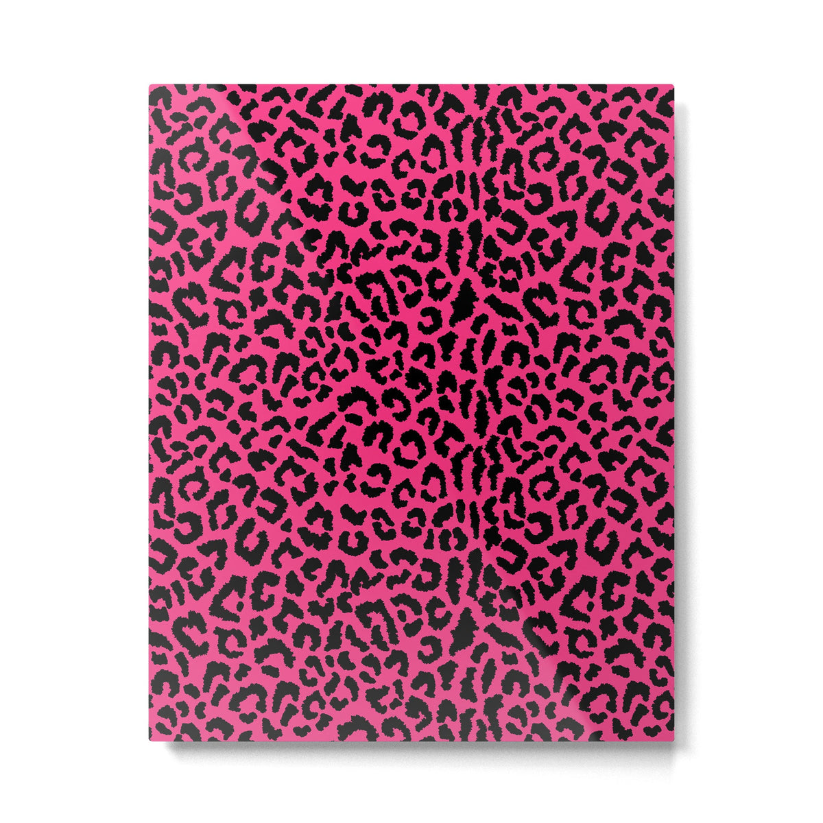2000s leopard-black on hot pink Metal Print