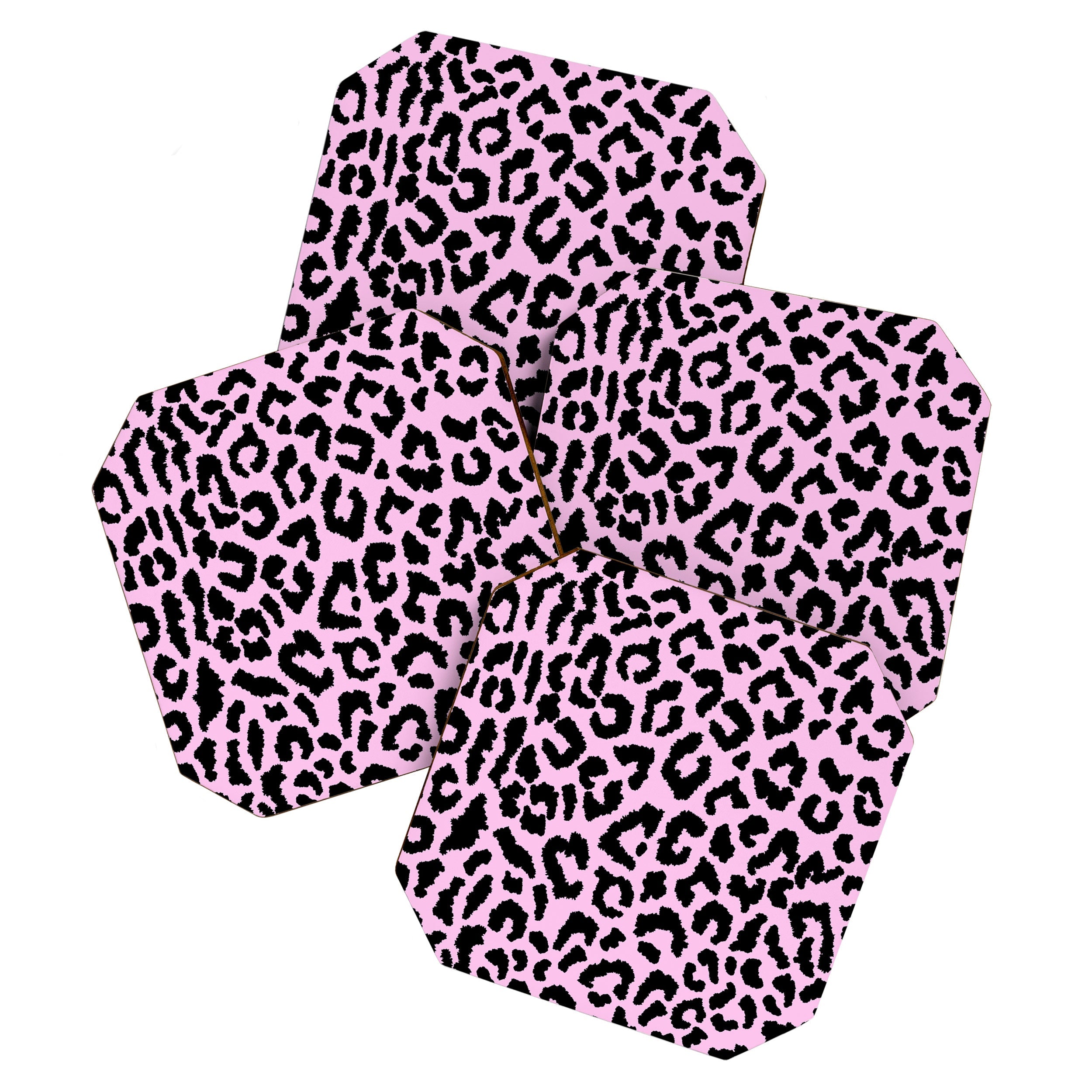 2000s leopard-black on palest pink Coaster