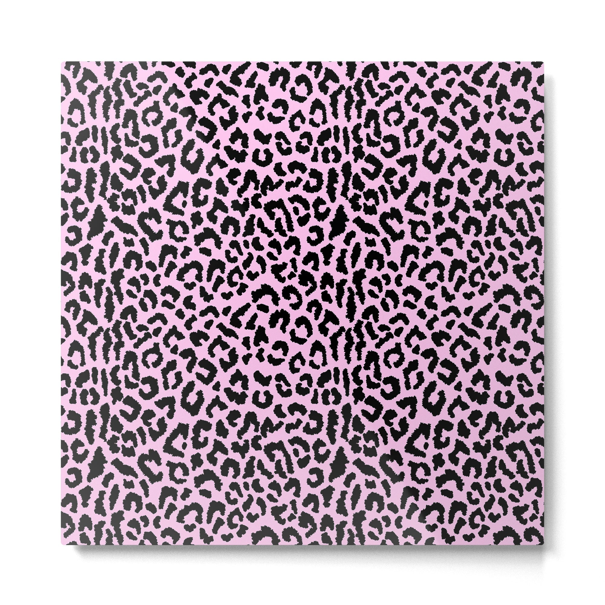 2000s leopard-black on palest pink Metal Print