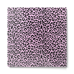 2000s leopard-black on palest pink Metal Print