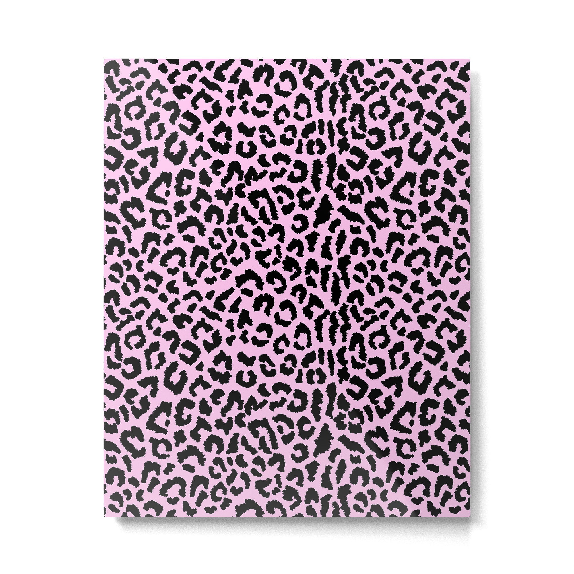 2000s leopard-black on palest pink Metal Print