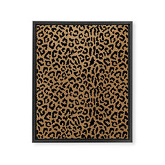 2000s leopard-black on tan Framed Canvas Print
