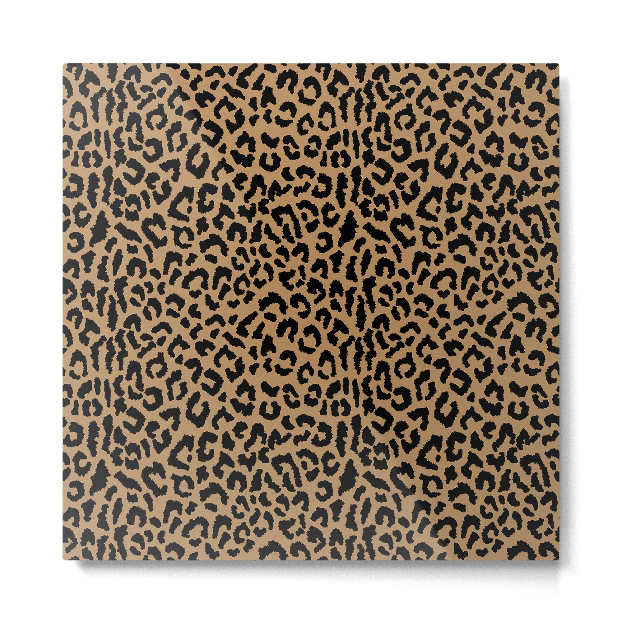 2000s leopard-black on tan Metal Print