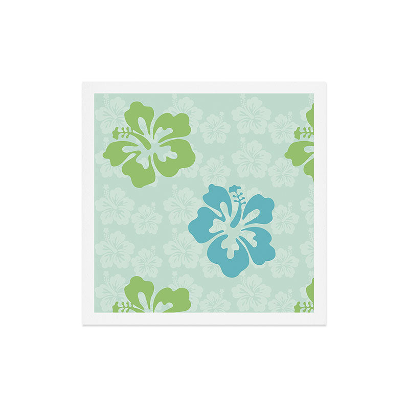 2000s y2k hibiscus pattern Art Print