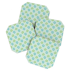 2000s y2k hibiscus pattern Coaster