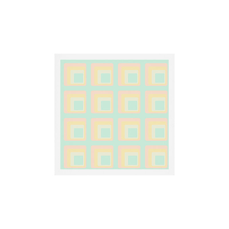 70s mod pale pastels Art Print