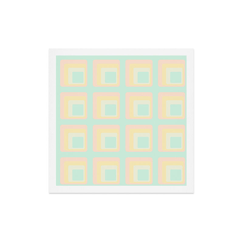 70s mod pale pastels Art Print