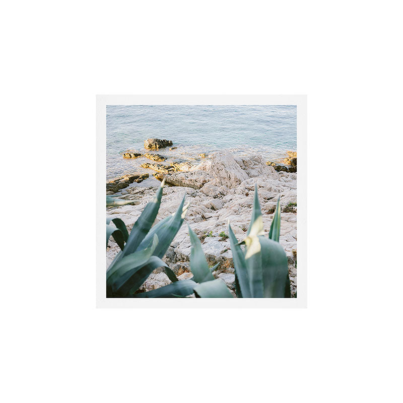 A few steps from the ocean | Fine art Croatia travel photography print | Coastal sea wall art Art Print