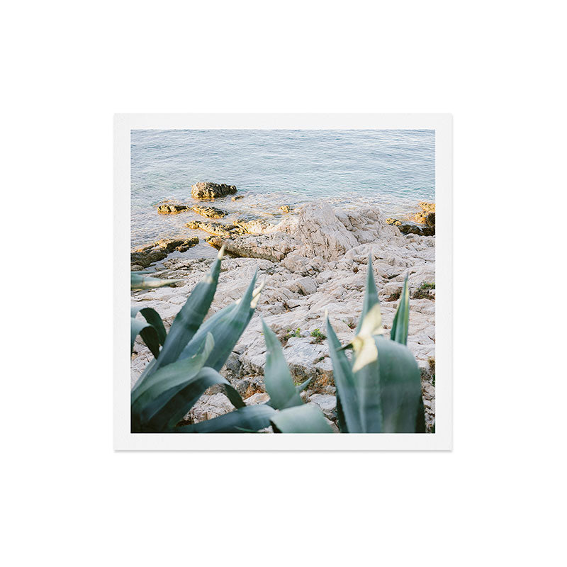 A few steps from the ocean | Fine art Croatia travel photography print | Coastal sea wall art Art Print