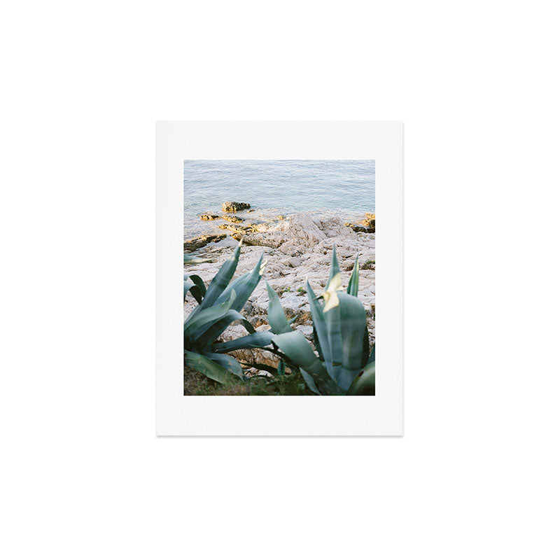 A few steps from the ocean | Fine art Croatia travel photography print | Coastal sea wall art Art Print