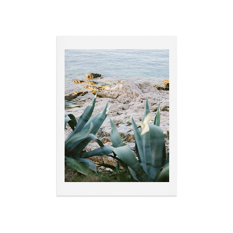 A few steps from the ocean | Fine art Croatia travel photography print | Coastal sea wall art Art Print