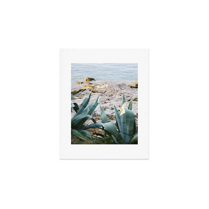A few steps from the ocean | Fine art Croatia travel photography print | Coastal sea wall art Art Print