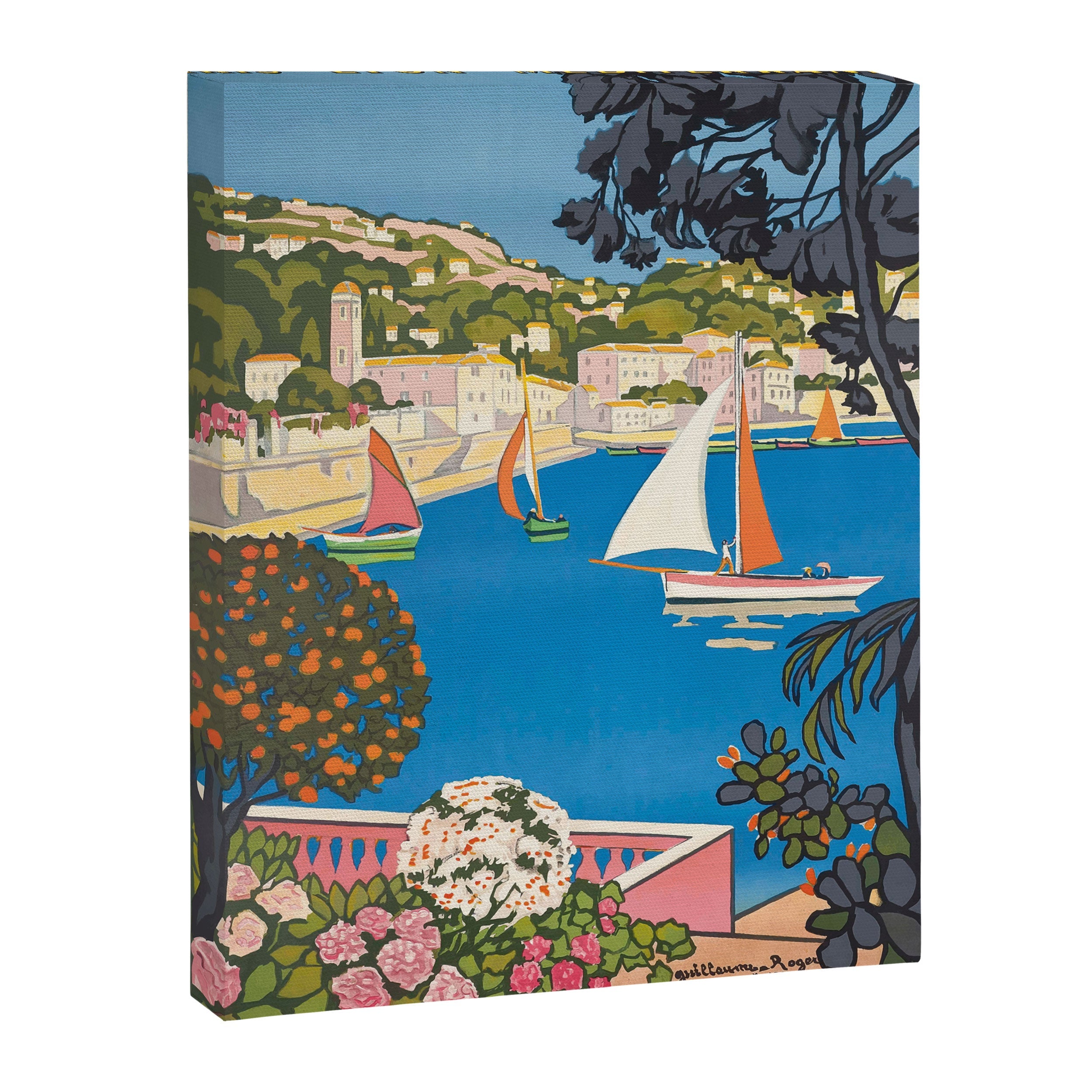 1926 FRANCE Summer On The Cote D'Azur Travel Poster Canvas Print