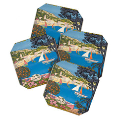 1926 FRANCE Summer On The Cote D'Azur Travel Poster Coaster