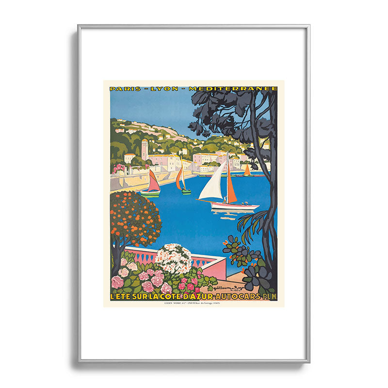 1926 FRANCE Summer On The Cote D'Azur Travel Poster Framed Art Print
