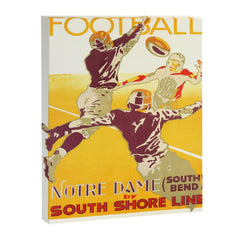 1926 Notre Dame By South Shore Line Advertising Poster Canvas Print