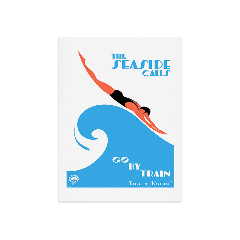1938 AUSTRALIA The Seaside Calls Train Travel Poster Art Print