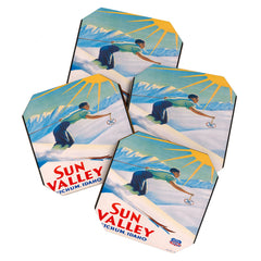 1940 Sun Valley Union Pacific Poster Coaster