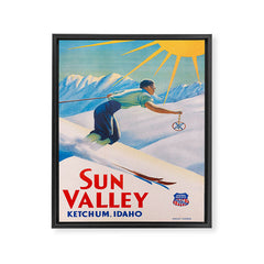 1940 Sun Valley Union Pacific Poster Framed Canvas Print