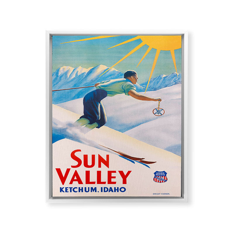 1940 Sun Valley Union Pacific Poster Framed Canvas Print