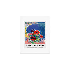 1947 FRANCE Cote d'Azur Travel Poster Art Print