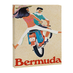1960 Bermuda Pan American Airlines Travel Poster Canvas Print