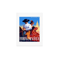 1961 SPAIN Feria De Sevilla Poster Art Print