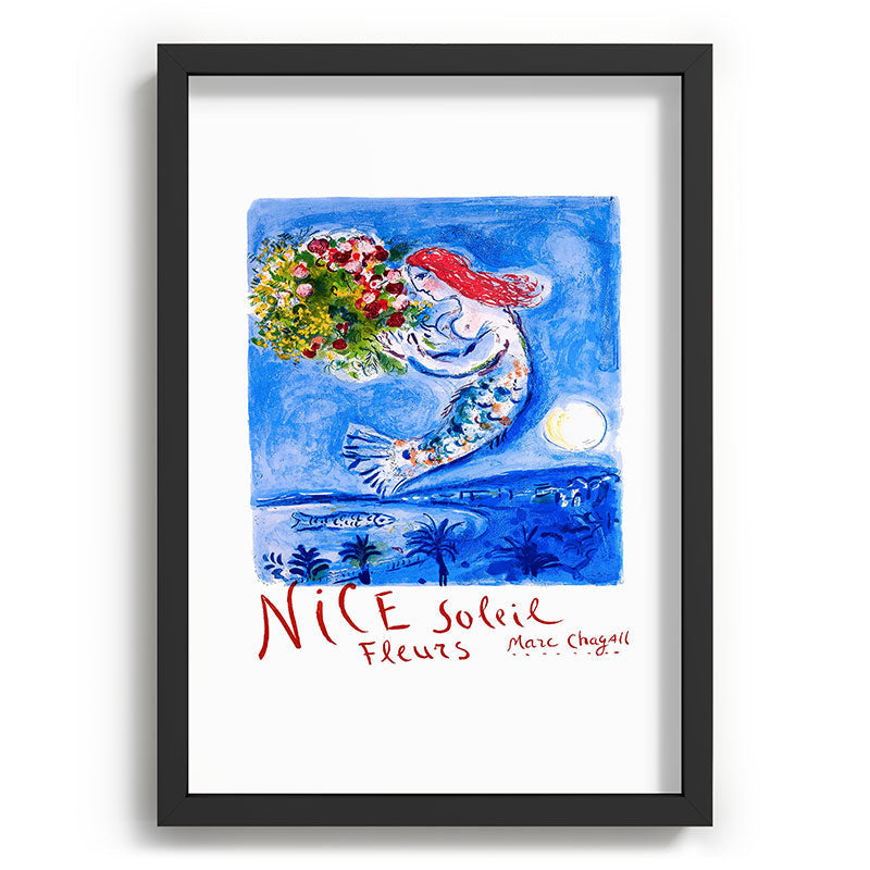1962 FRANCE Marc Chagall Nice Soleil Fleurs Travel Poster Framed Art Print
