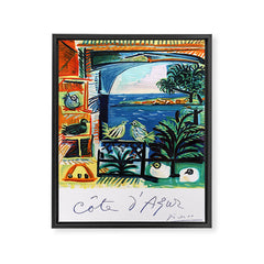 1962 Picasso COTE D'AZUR French Riviera Travel Poster Framed Canvas Print