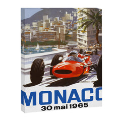 1965 Monaco Grand Prix Racing Poster Canvas Print
