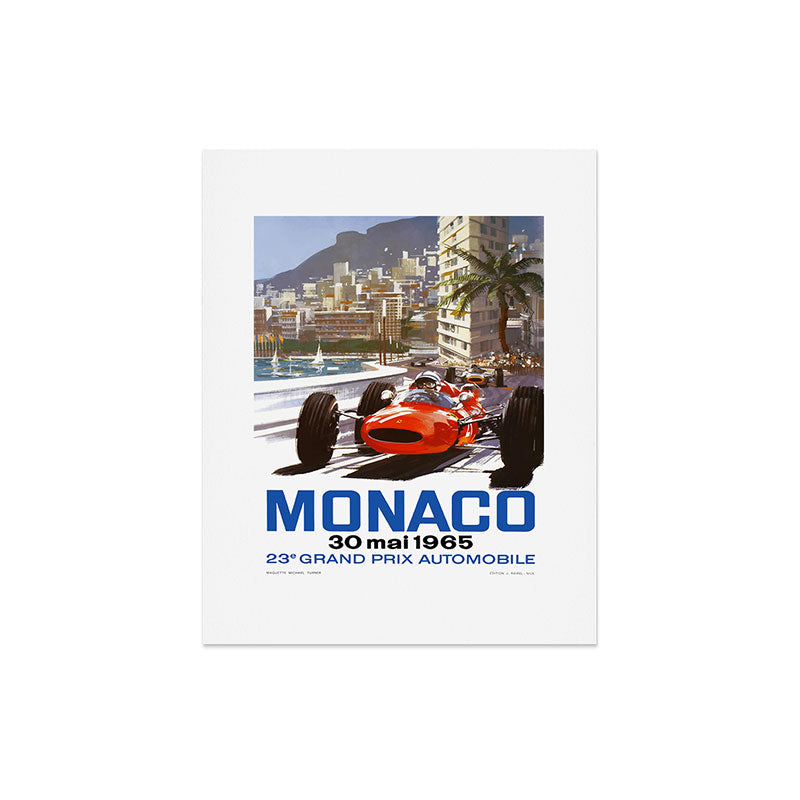 1965 Monaco Grand Prix Racing Poster Art Print