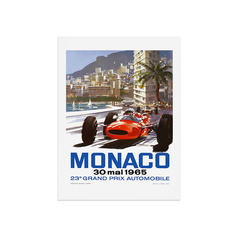 1965 Monaco Grand Prix Racing Poster Art Print