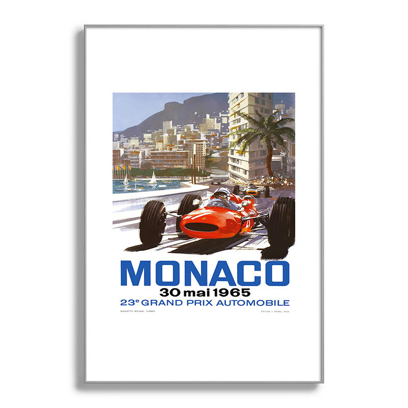 1965 Monaco Grand Prix Racing Poster Framed Art Print
