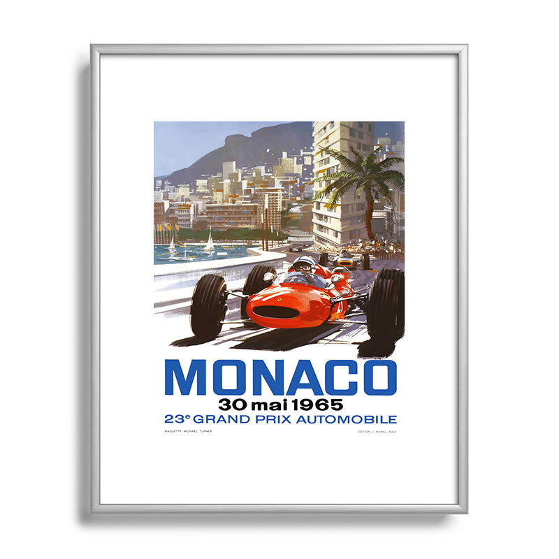 1965 Monaco Grand Prix Racing Poster Framed Art Print