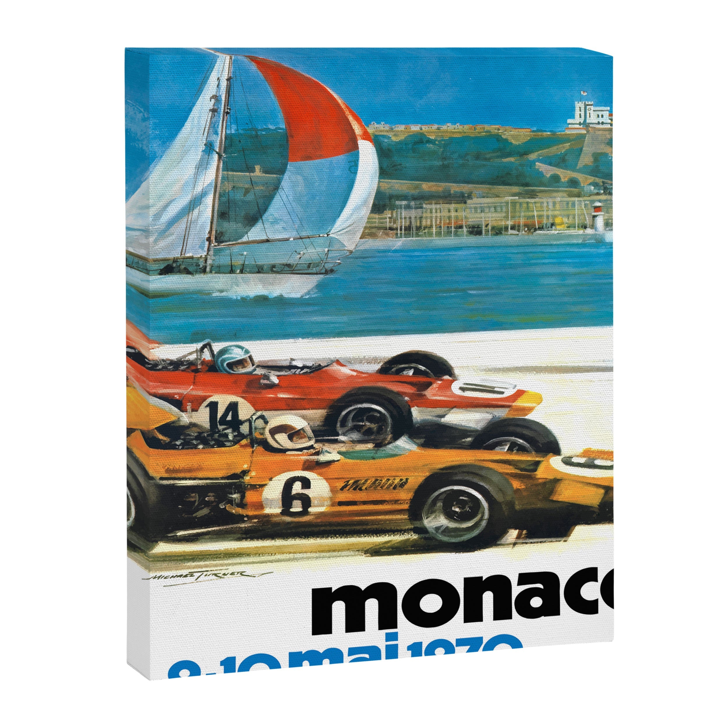 1970 MONACO Grand Prix Racing Poster Canvas Print