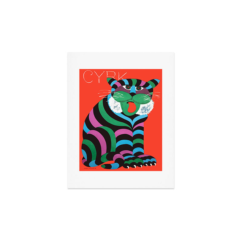 1975 CYRK Polish Circus Tiger Advertising Poster Art Print