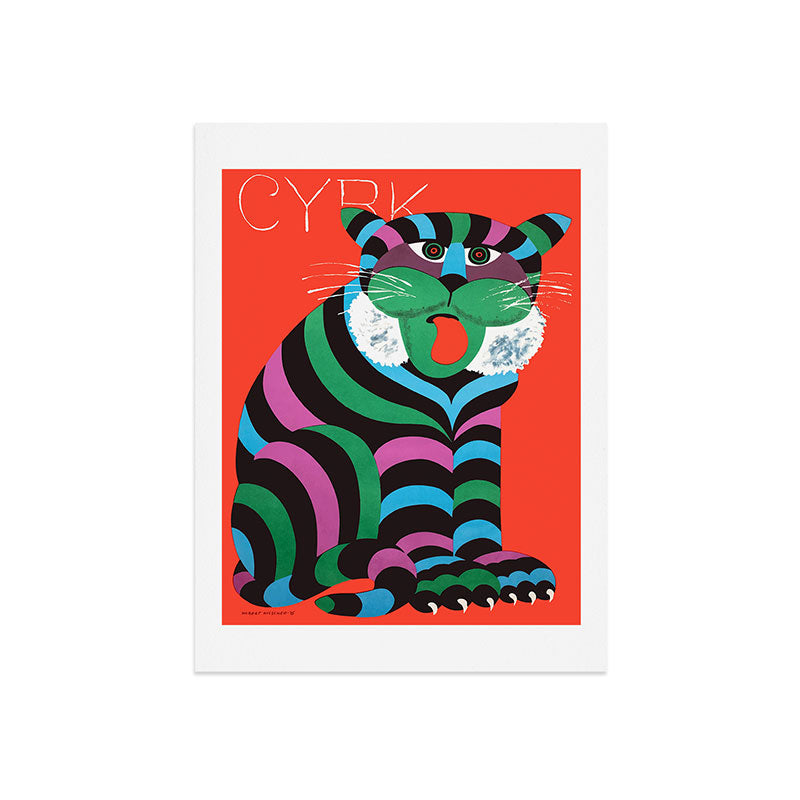 1975 CYRK Polish Circus Tiger Advertising Poster Art Print